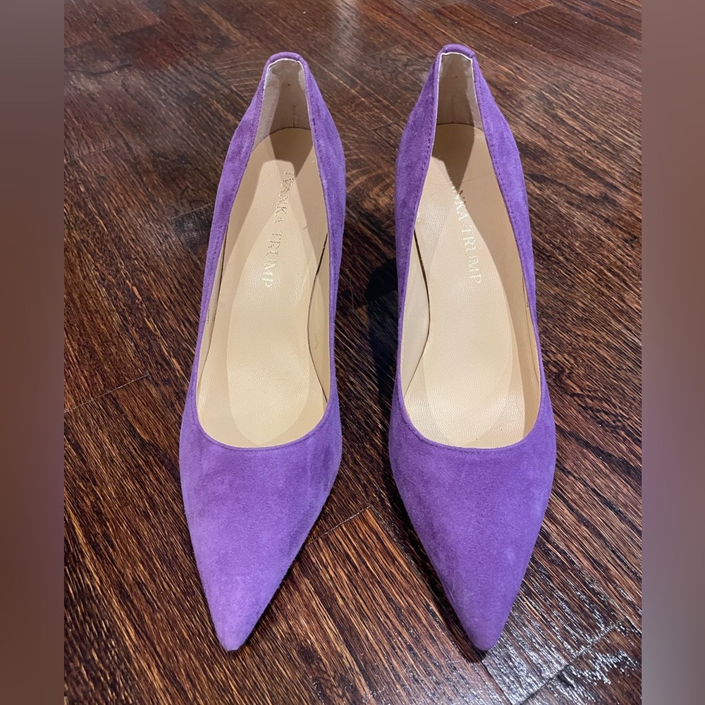 Ivanka Trump Purple Suede Heels
